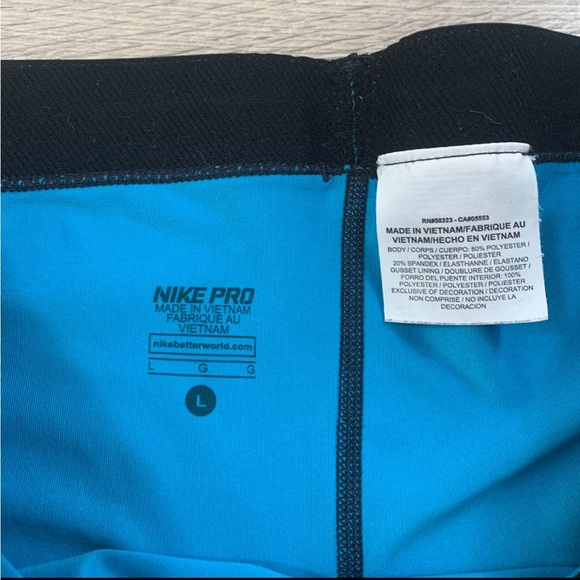 Nike Pro Cool Blue Snakeskin 11" Bike Shorts - Picture 7 of 13